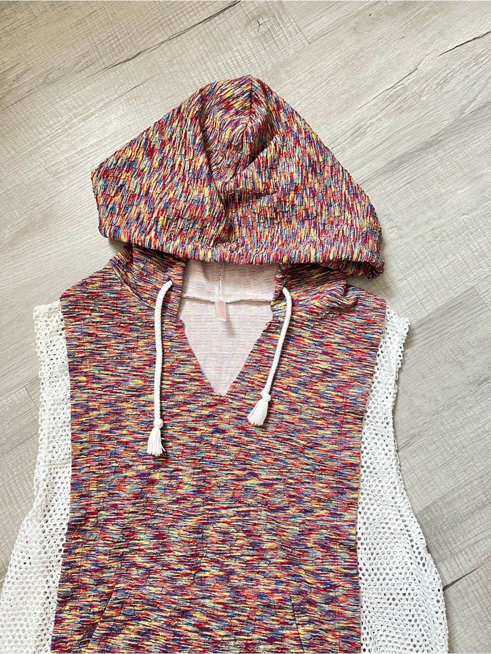 FP MOVEMENT Prism Multicolor Knit Hoodie Tank Size Large - Picture 6 of 14